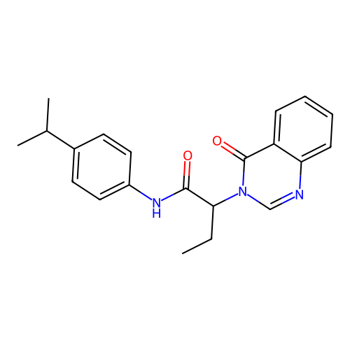 2-(4-oxoquinazolin-3(4H)-yl)-N-[4-(propan-2-yl)phenyl]butanamide structure