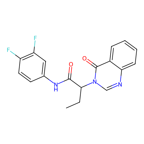 N-(3,4-difluorophenyl)-2-(4-oxoquinazolin-3(4H)-yl)butanamide structure