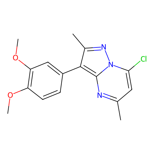 7-Chloro-3-(3,4-dimethoxyphenyl)-2,5-dimethylpyrazolo[1,5-a]pyrimidine structure