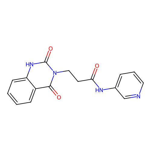 3-(2-hydroxy-4-oxoquinazolin-3(4H)-yl)-N-(pyridin-3-yl)propanamide structure