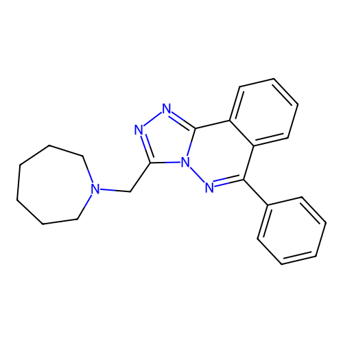 3-(Azepan-1-ylmethyl)-6-phenyl-[1,2,4]triazolo[3,4-a]phthalazine structure