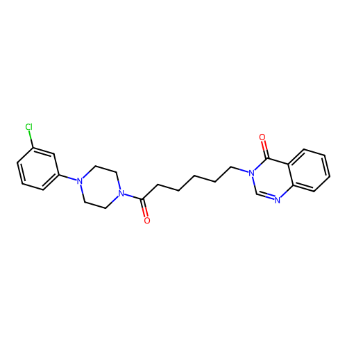 3-(6-(4-(3-chlorophenyl)piperazin-1-yl)-6-oxohexyl)quinazolin-4(3H)-one structure