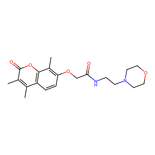 N-(2-morpholin-4-ylethyl)-2-(3,4,8-trimethyl-2-oxo-chromen-7-yl)oxy-acetamide structure