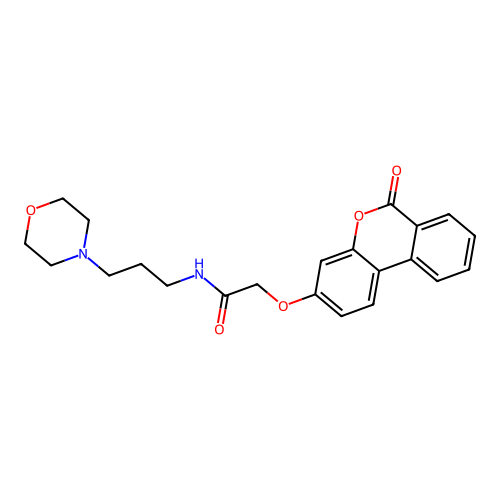 N-[3-(morpholin-4-yl)propyl]-2-[(6-oxo-6H-benzo[c]chromen-3-yl)oxy]acetamide structure