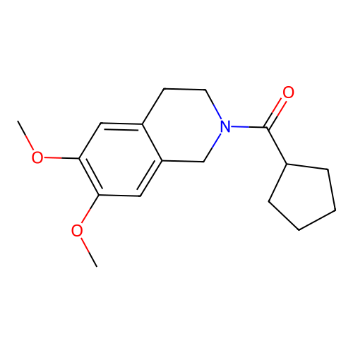 cyclopentyl(6,7-dimethoxy-3,4-dihydroisoquinolin-2(1H)-yl)methanone structure