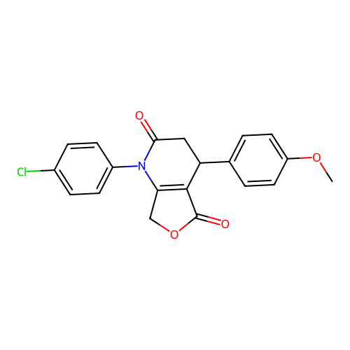 1-(4-chlorophenyl)-4-(4-methoxyphenyl)-3,4-dihydrofuro[3,4-b]pyridine-2,5(1H,7H)-dione structure