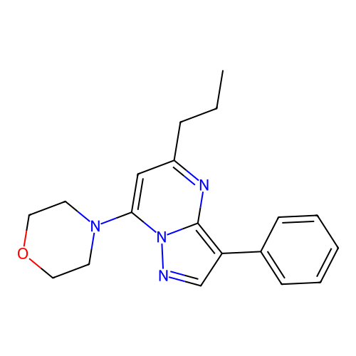 4-(3-Phenyl-5-propylpyrazolo[1,5-a]pyrimidin-7-yl)morpholine structure
