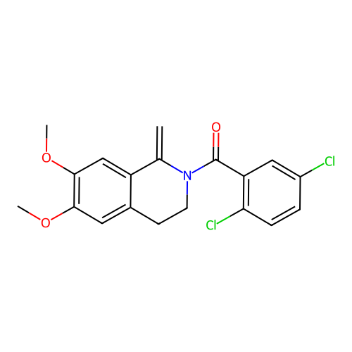 (2,5-dichlorophenyl)(6,7-dimethoxy-1-methylene-3,4-dihydroisoquinolin-2(1H)-yl)methanone structure