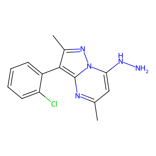 3-(2-Chlorophenyl)-7-hydrazinyl-2,5-dimethylpyrazolo[1,5-a]pyrimidine structure
