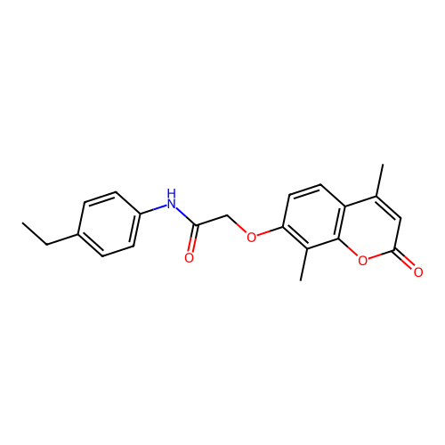 2-((4,8-dimethyl-2-oxo-2H-chromen-7-yl)oxy)-N-(4-ethylphenyl)acetamide structure
