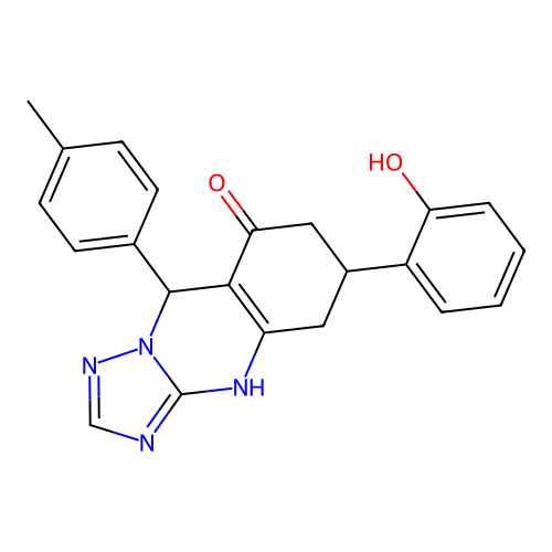 6-(2-HYDROXYPHENYL)-9-(4-METHYLPHENYL)-4H,5H,6H,7H,8H,9H-[1,2,4]TRIAZOLO[3,2-B]QUINAZOLIN-8-ONE structure