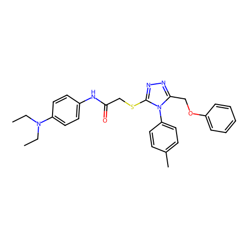 N-[4-(diethylamino)phenyl]-2-{[4-(4-methylphenyl)-5-(phenoxymethyl)-4H-1,2,4-triazol-3-yl]sulfanyl}acetamide structure