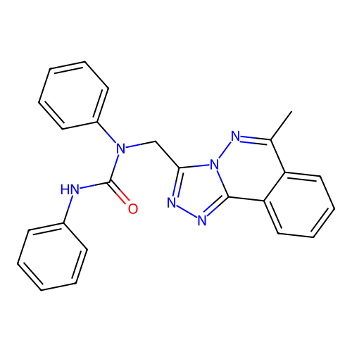1-[(6-Methyl[1,2,4]triazolo[3,4-a]phthalazin-3-yl)methyl]-1,3-diphenylurea structure