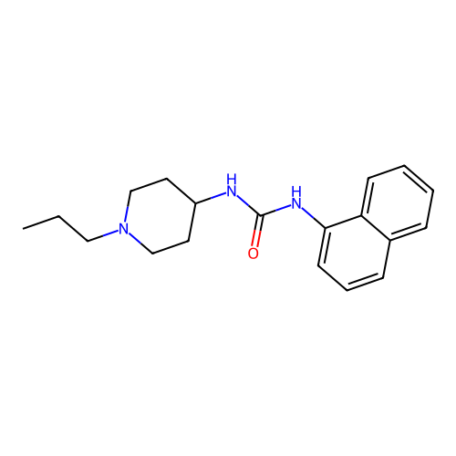 1-Naphthalen-1-yl-3-(1-propylpiperidin-4-yl)urea structure
