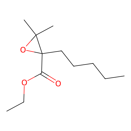Ethyl 3,3-dimethyl-2-pentyloxirane-2-carboxylate structure