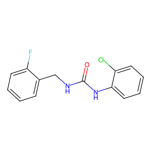 1-(2-Chlorophenyl)-3-[(2-fluorophenyl)methyl]urea structure