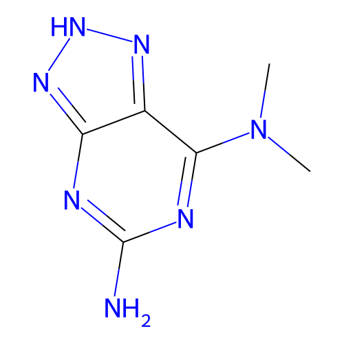 7-N,7-N-dimethyl-2H-triazolo[4,5-d]pyrimidine-5,7-diamine structure