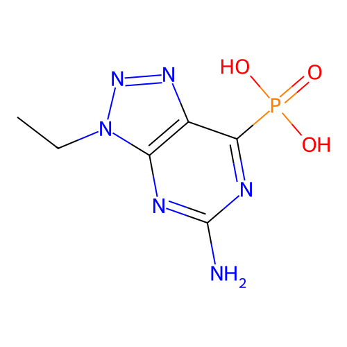 (5-Amino-3-ethyltriazolo[4,5-d]pyrimidin-7-yl)phosphonic acid structure