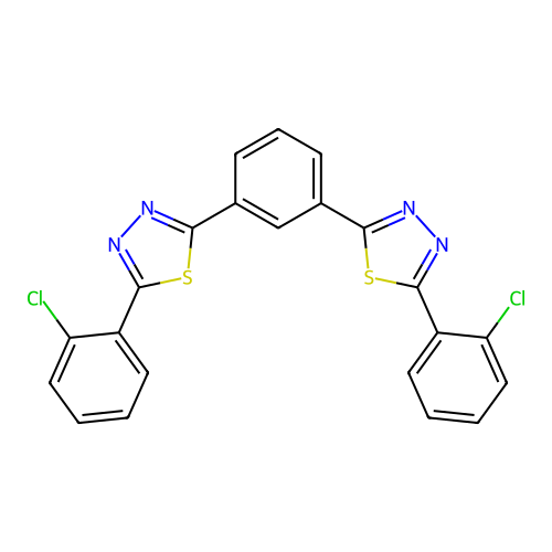 1,3,4-Thiadiazole, 2,2'-(1,3-phenylene)bis[5-(2-chlorophenyl)- structure