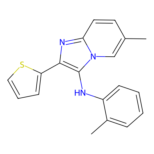 6-Methyl-N-(2-methylphenyl)-2-(thiophen-2-YL)imidazo[1,2-A]pyridin-3-amine structure