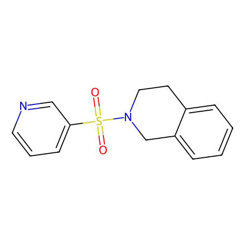 2-pyridin-3-ylsulfonyl-3,4-dihydro-1H-isoquinoline structure