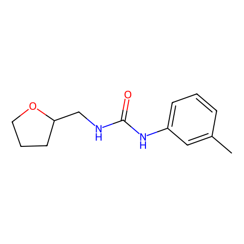 1-(3-Methylphenyl)-3-(tetrahydrofuran-2-ylmethyl)urea structure