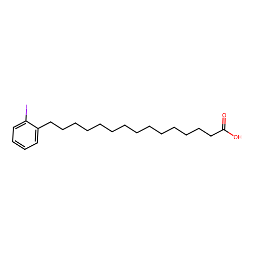 omega-(2-Iodophenyl)pentadecanoic acid structure