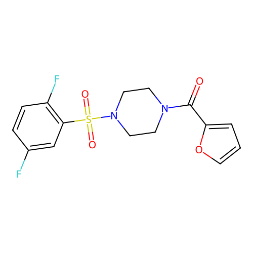 [4-(2,5-Difluorophenyl)sulfonylpiperazin-1-yl]-(furan-2-yl)methanone structure