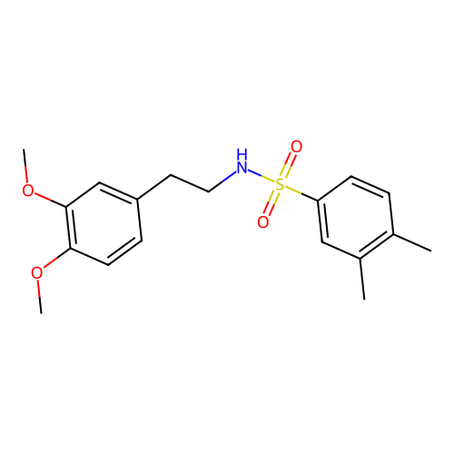 N-[2-(3,4-dimethoxyphenyl)ethyl]-3,4-dimethylbenzenesulfonamide structure