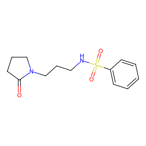 N-[3-(2-oxopyrrolidin-1-yl)propyl]benzenesulfonamide structure