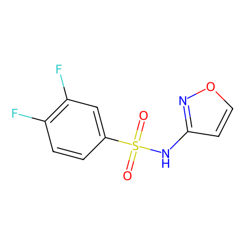 3,4-difluoro-N-(1,2-oxazol-3-yl)benzenesulfonamide structure