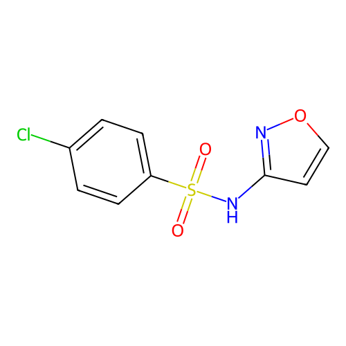4-chloro-N-(1,2-oxazol-3-yl)benzenesulfonamide structure