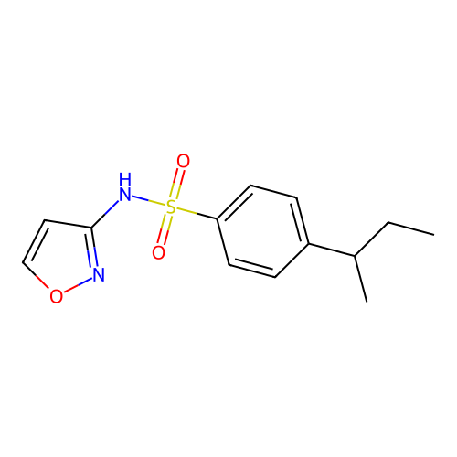 4-butan-2-yl-N-(1,2-oxazol-3-yl)benzenesulfonamide structure