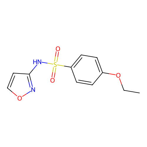 4-ethoxy-N-(1,2-oxazol-3-yl)benzenesulfonamide structure