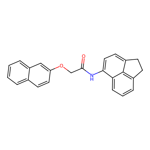 N-(1,2-dihydroacenaphthylen-5-yl)-2-naphthalen-2-yloxyacetamide structure