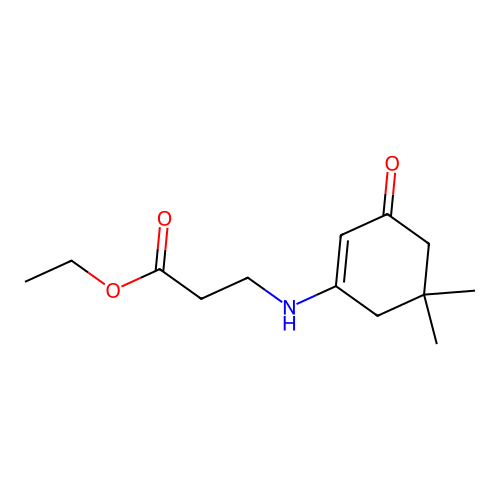 N-(5,5-Dimethyl-3-oxo-1-cyclohexen-1-yl)-beta-alanine ethyl ester structure