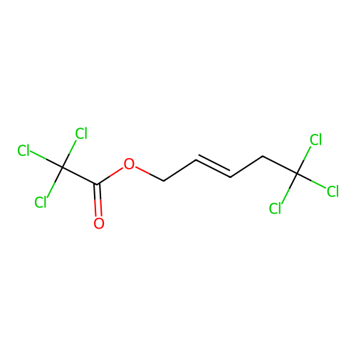 5,5,5-Trichloropent-2-en-1-yl trichloroacetate structure