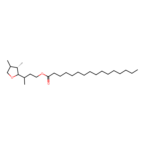 3-[(3S)-3,4-dimethyloxolan-2-yl]butyl hexadecanoate structure