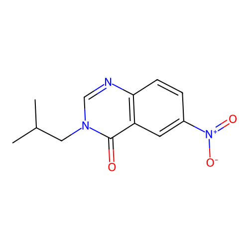3-isobutyl-6-nitroquinazolin-4(3H)-one structure
