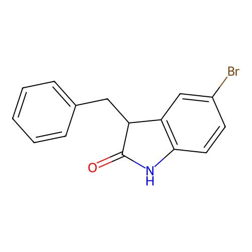 3-Benzyl-5-bromo-1,3-dihydroindol-2-one structure