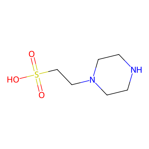 2-piperazin-1-ylethanesulfonic Acid structure