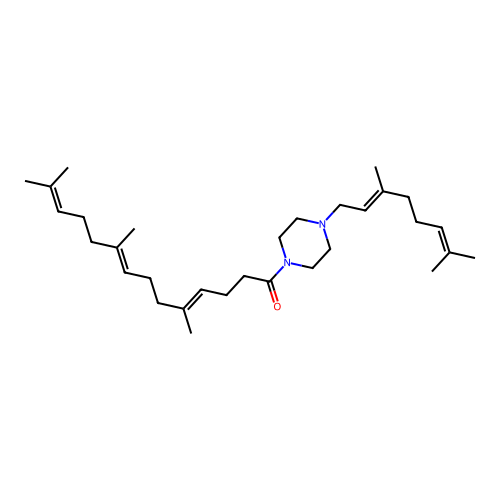 N'-Geranylpiperazinyl farnesyl acetamide structure