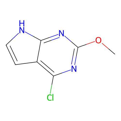4-chloro-2-methoxy-7H-pyrrolo[2,3-d]pyrimidine structure