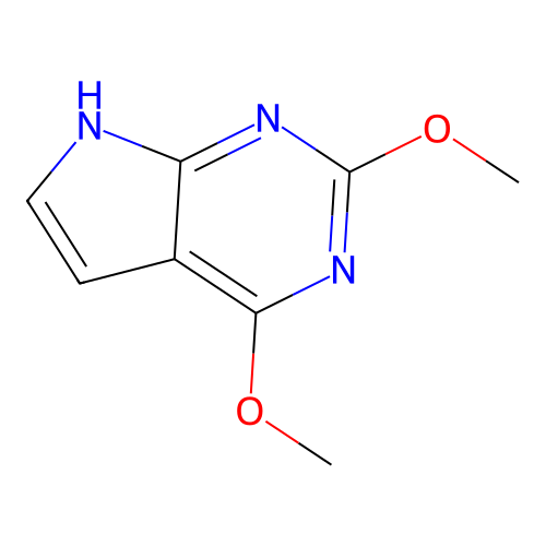 2,4-dimethoxy-7H-pyrrolo[2,3-d]pyrimidine structure