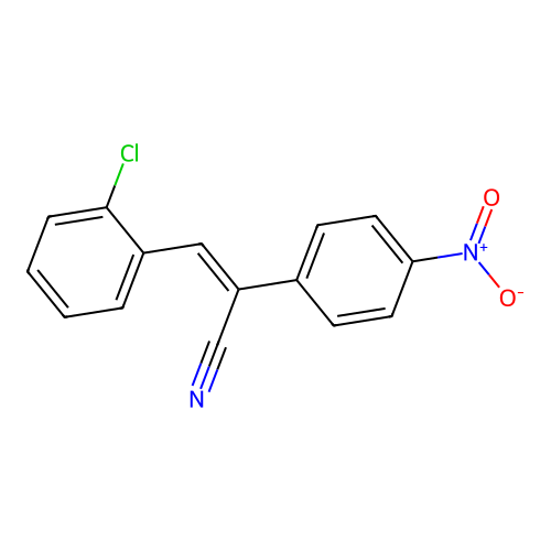 3-(2-Chlorophenyl)-2-(4-nitrophenyl)prop-2-enenitrile structure