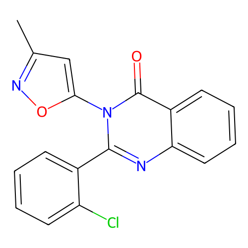 4(3H)-Quinazolinone, 2-(2-chlorophenyl)-3-(3-methyl-5-isoxazolyl)- structure