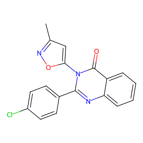 4(3H)-Quinazolinone, 2-(4-chlorophenyl)-3-(3-methyl-5-isoxazolyl)- structure