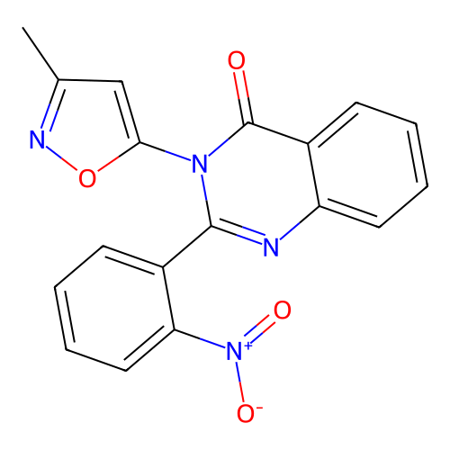 4(3H)-Quinazolinone, 3-(3-methyl-5-isoxazolyl)-2-(2-nitrophenyl)- structure