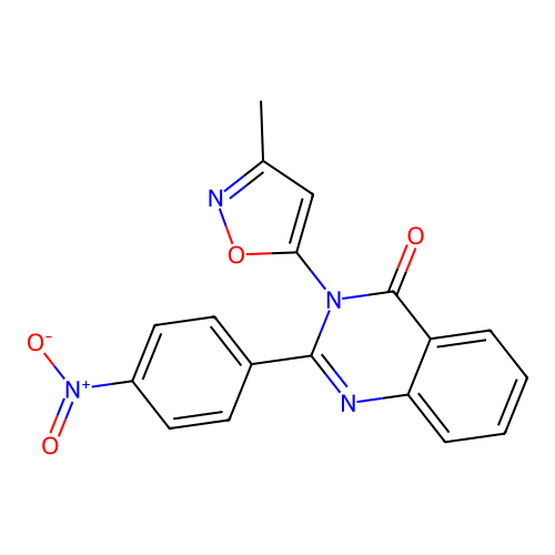 4(3H)-Quinazolinone, 3-(3-methyl-5-isoxazolyl)-2-(4-nitrophenyl)- structure
