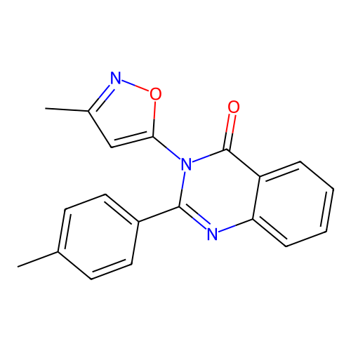 4(3H)-Quinazolinone, 3-(3-methyl-5-isoxazolyl)-2-(4-methylphenyl)- structure